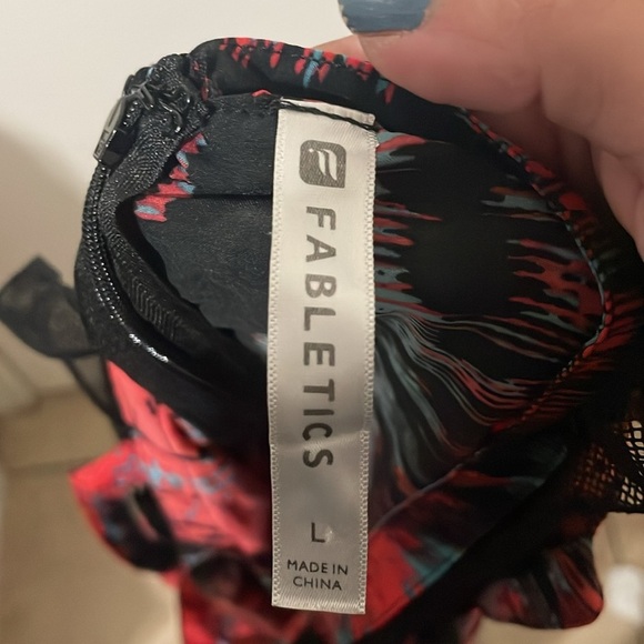 Fabletics Liza Romper Heat Wave Tie Dye Print size Large (10-12) - Picture 4 of 12